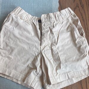 Men's Tan Flat Front Shorts
